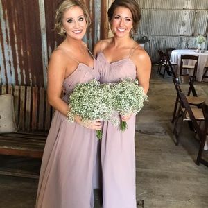 Maybe/taupe chiffon gown